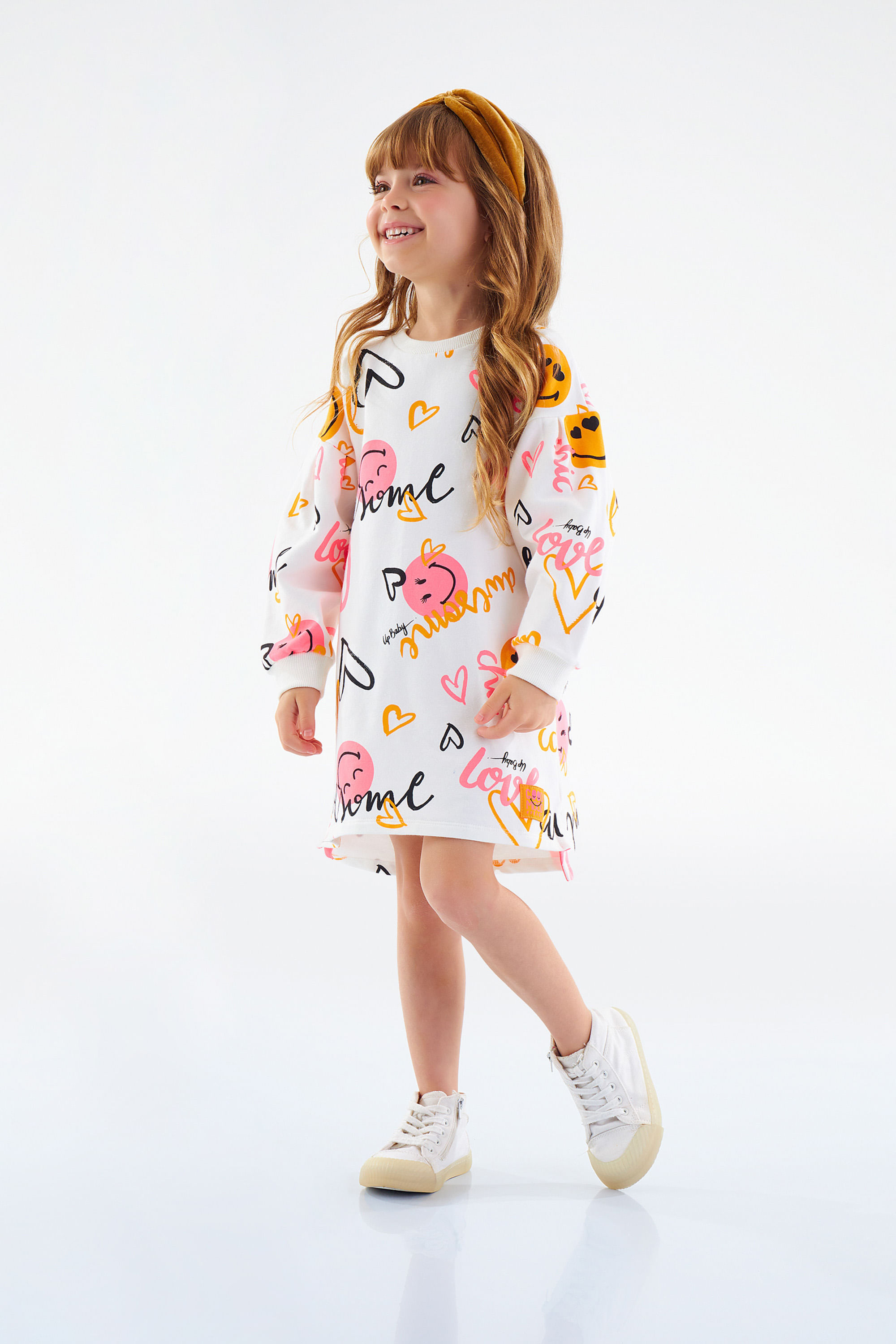 Vestido Infantil em Molecotton (Bege) Up Baby