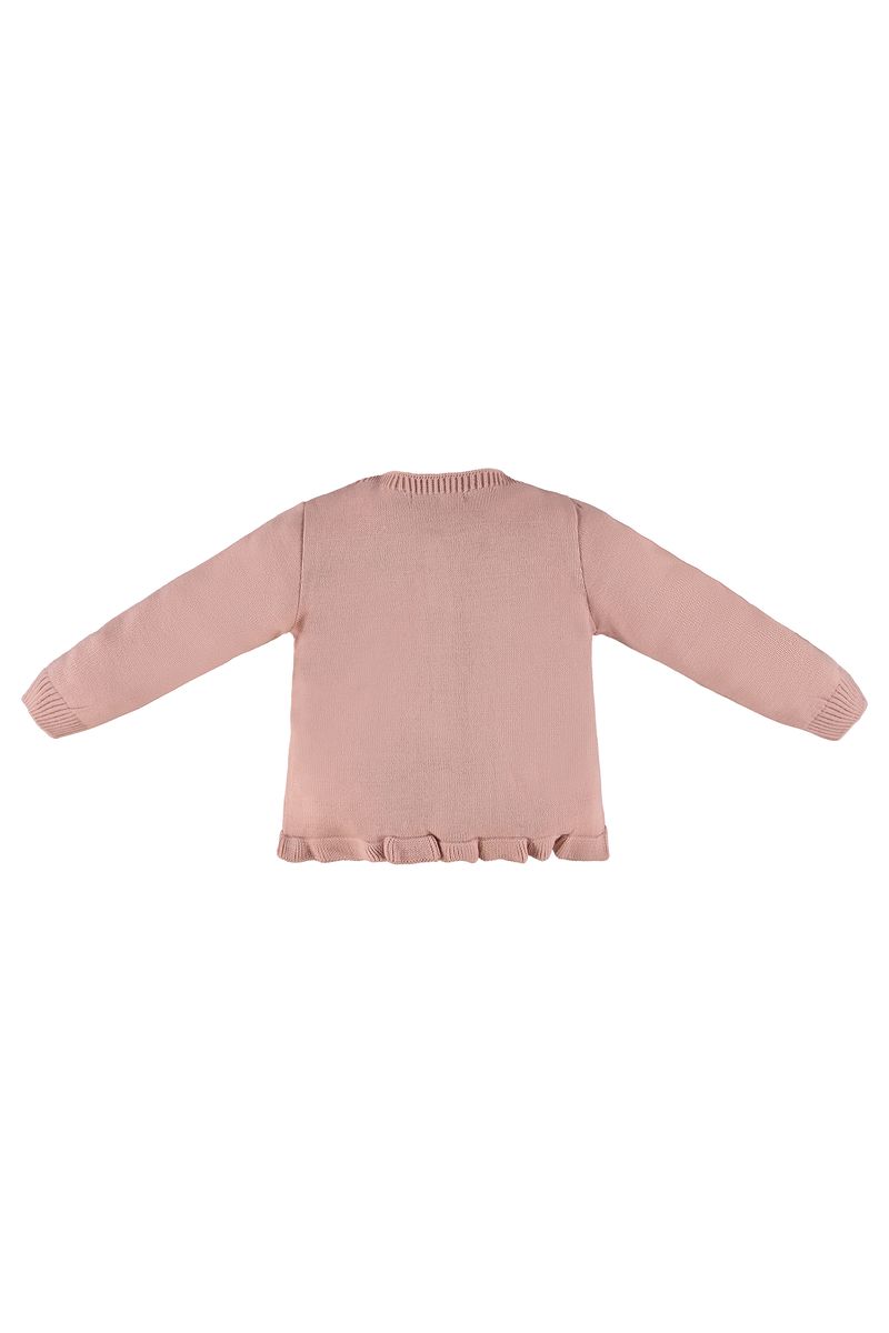 Up-Baby---Casaco-Infantil-para-Meninas-em-Tricot-Rosa