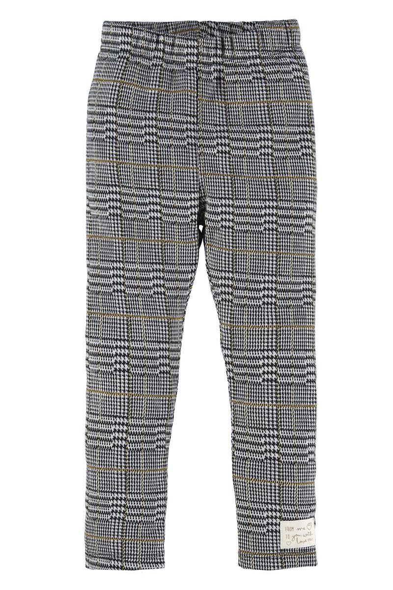 Up-Baby---Calca-Legging-em-Malha-Xadrez-Jacquard-Infantil-Preto