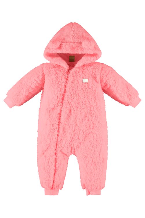 Macacão Soft Longo Unissex para Bebê em Pelo Sintético (Rosa) Up Baby