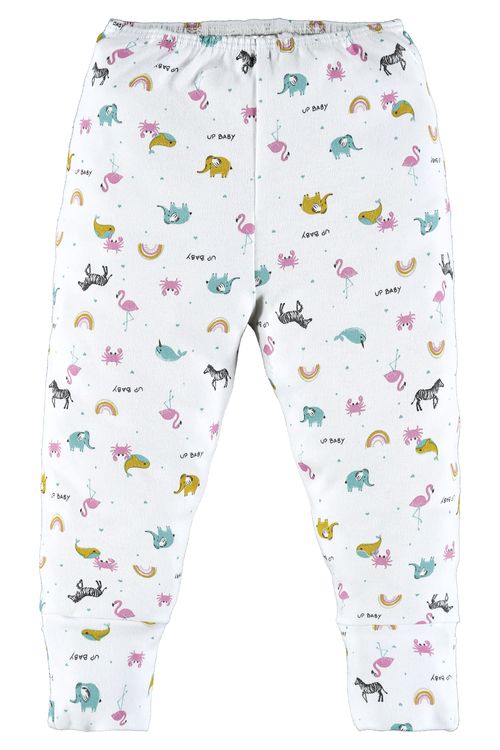 Calça em Suedine para Bebê Menina (Branco) Up Baby
