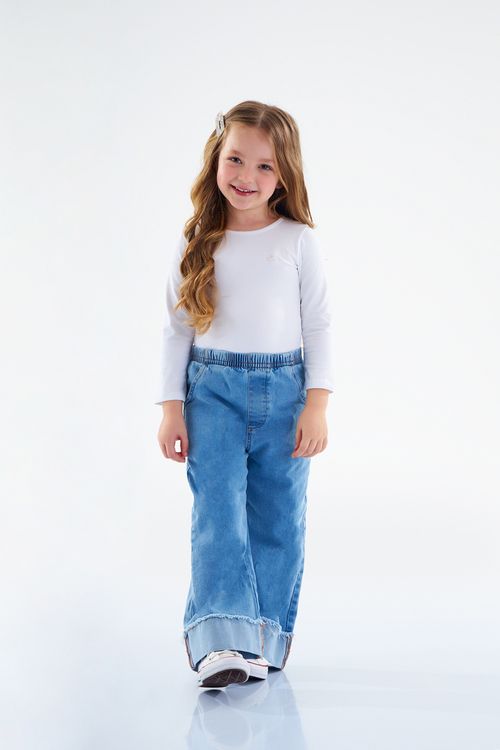 Calça em Jeans Infantil Feminina (Azul) Up Baby