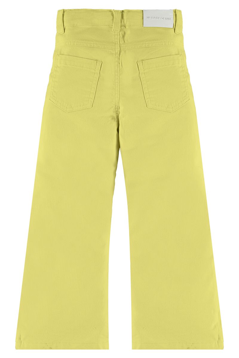 Up-Baby---Calca-em-Sarja-Infantil-Feminina-Amarelo-Claro