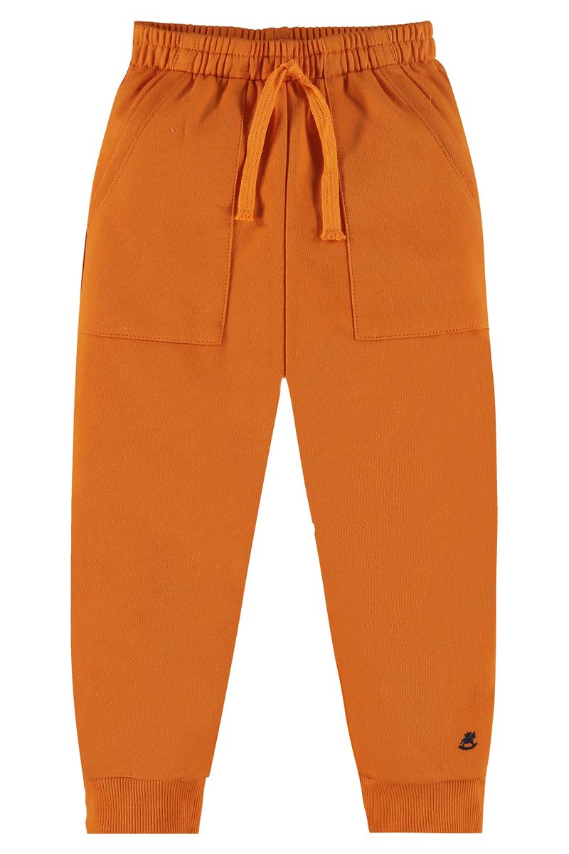 Up-Baby---Calca-Infantil-Masculina-em-Moletom-Laranja
