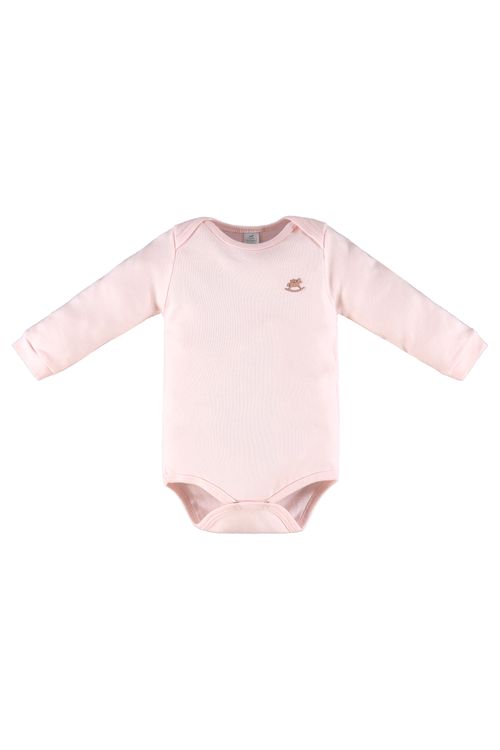 Body Básico Manga Longa Bebê (Rosa) Up Baby