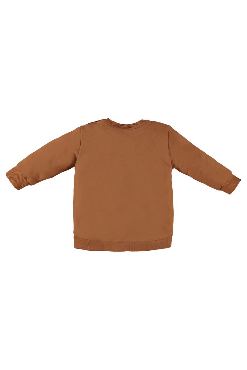 Up-Baby---Conjunto-para-Bebe-Menina-com-Blusao-e-Calca-em-Molecotton-Marrom