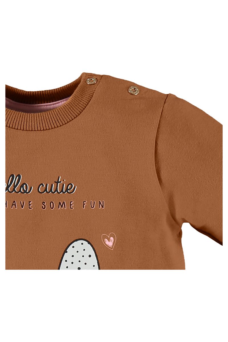 Up-Baby---Conjunto-para-Bebe-Menina-com-Blusao-e-Calca-em-Molecotton-Marrom