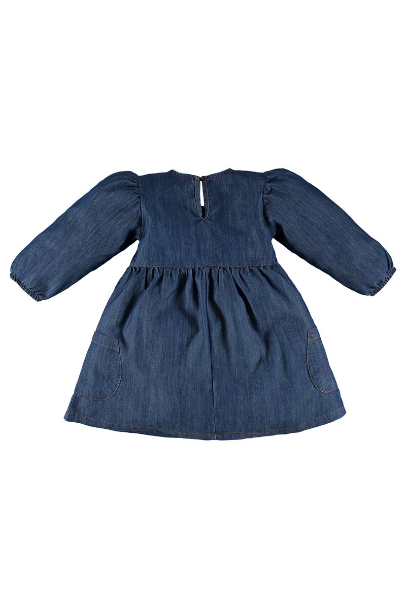 Up-Baby---Vestido-Infantil-em-Jeans-com-Elastano-Azul