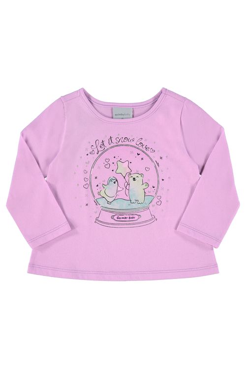 Blusa Bebê Manga Longa (Roxo) Quimby