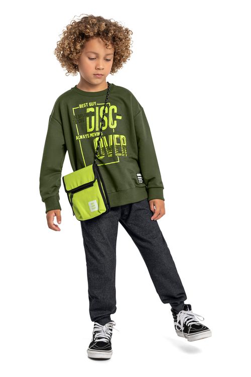 Conjunto de Inverno Infantil (Verde) Quimby