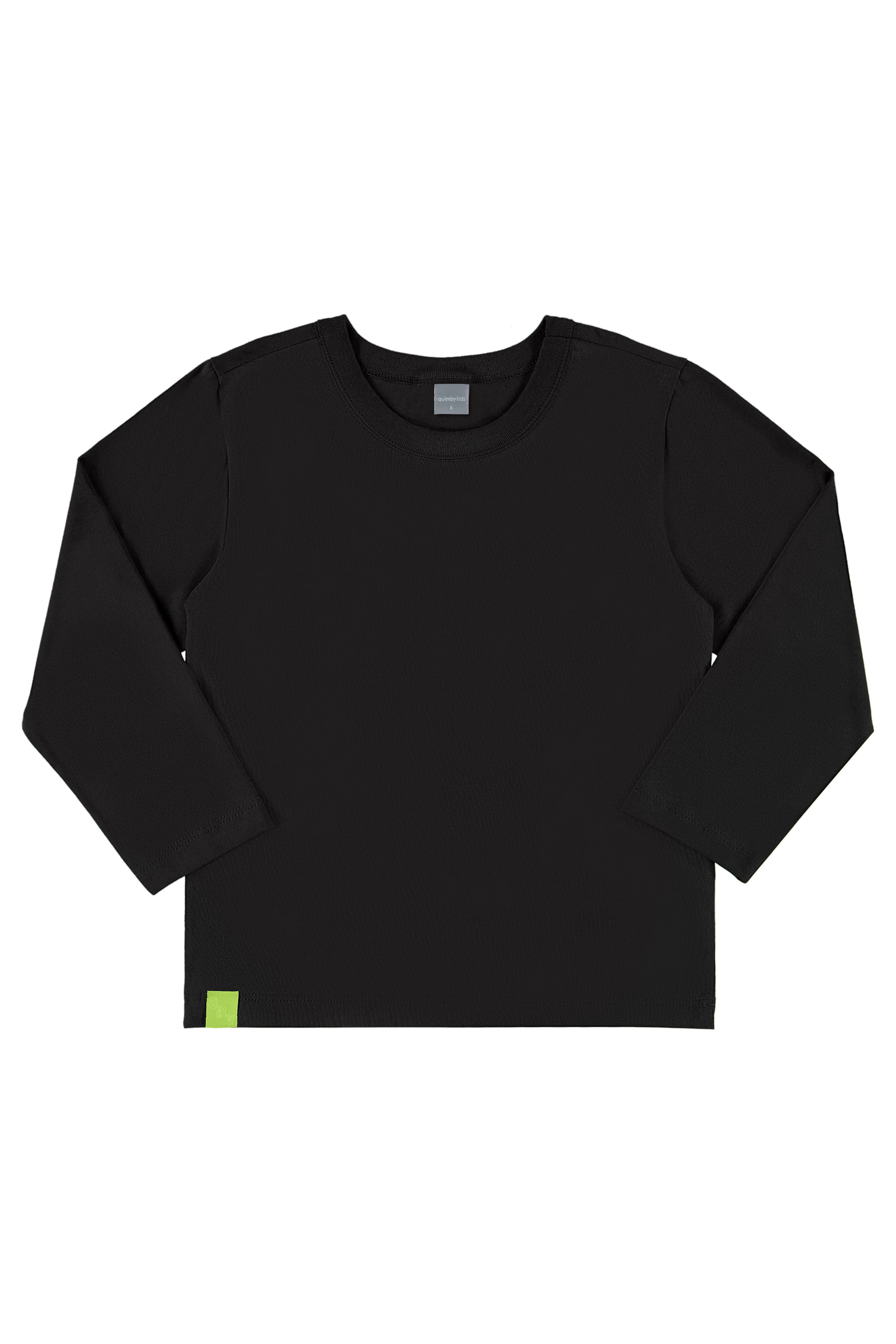Camiseta Manga Longa Infantil Menino (Preto) Quimby