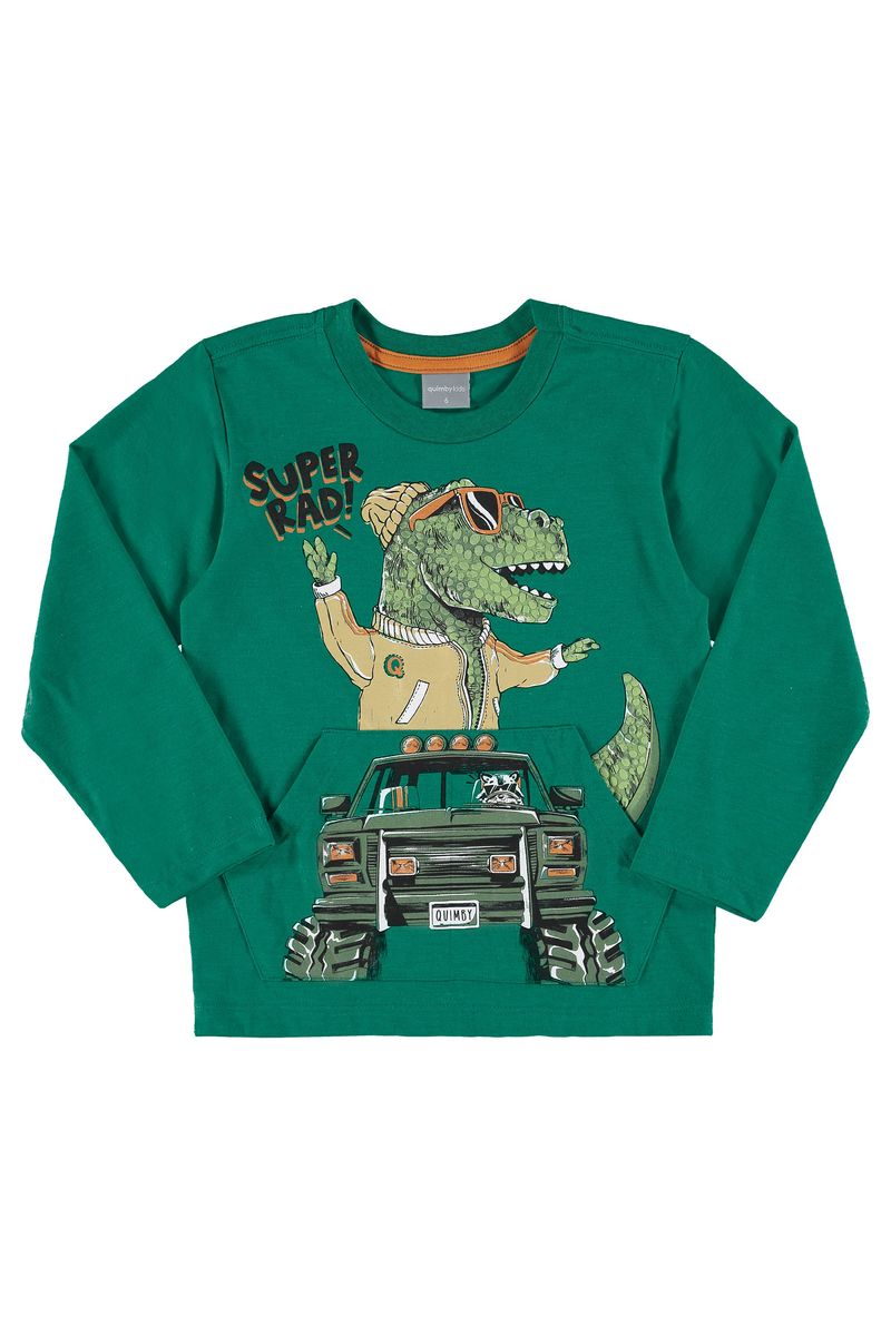 Quimby---Camiseta-Infantil-Masculina-Dinossaurinho-Verde