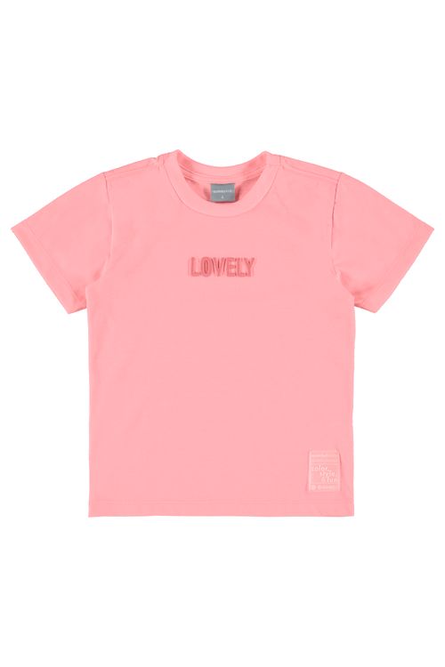 Camiseta Básica Infantil Lovely (Rosa) Quimby