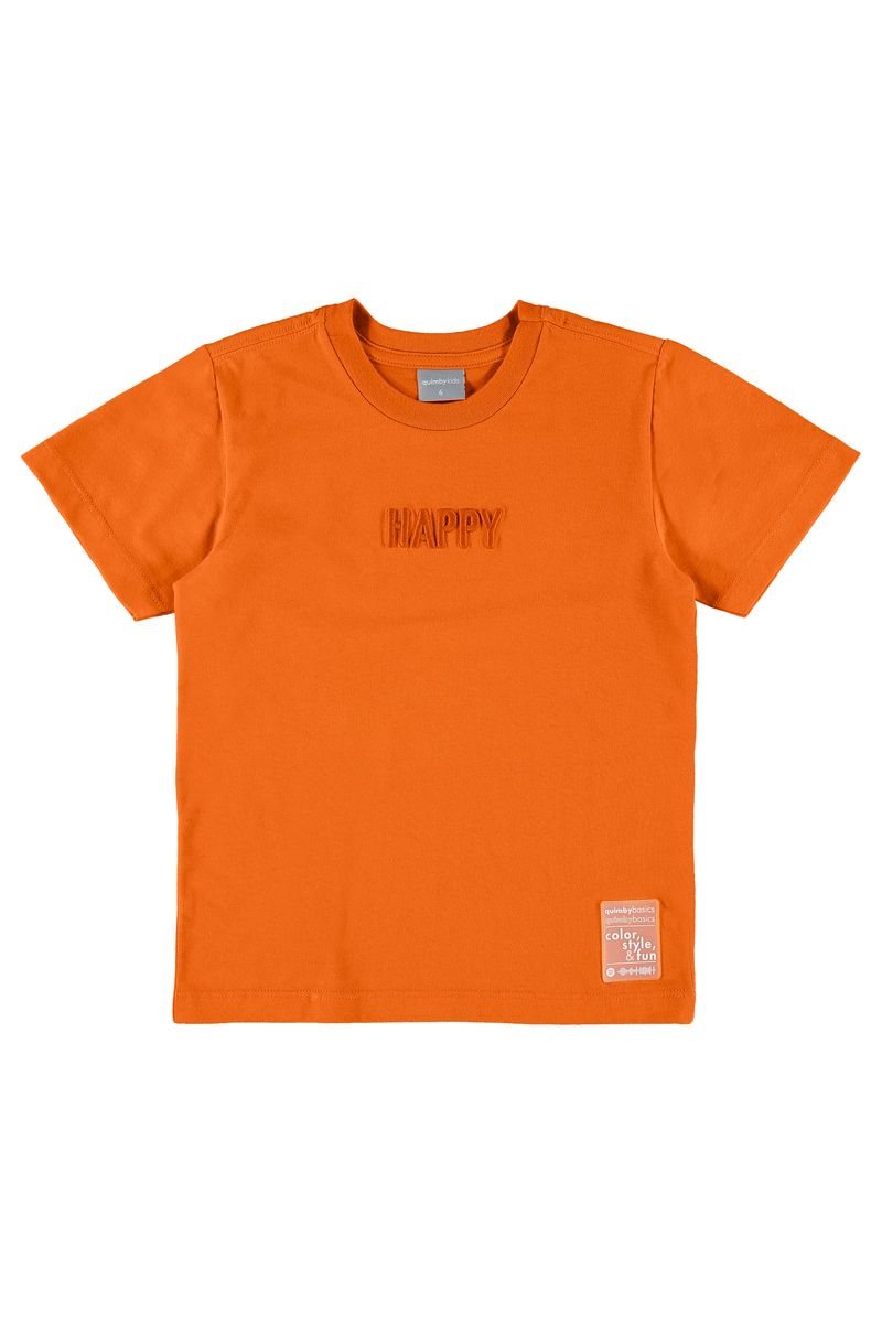 Quimby---Camiseta-Infantil-Meia-Malha-Laranja