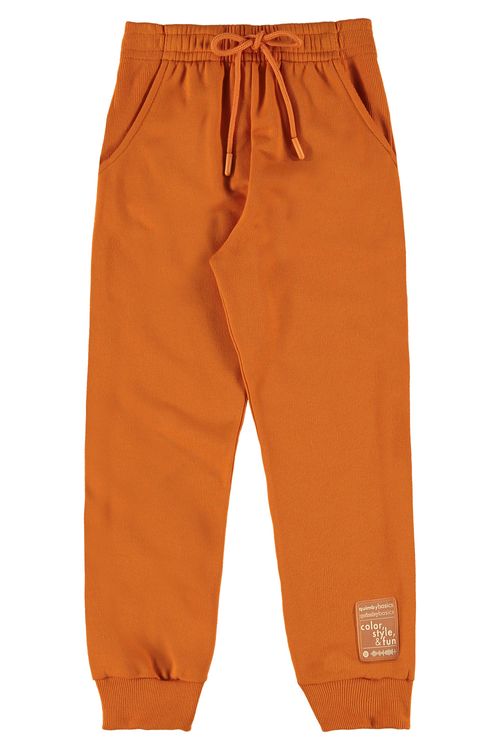 Calça Básica em Moletom infantil (Laranja) Quimby