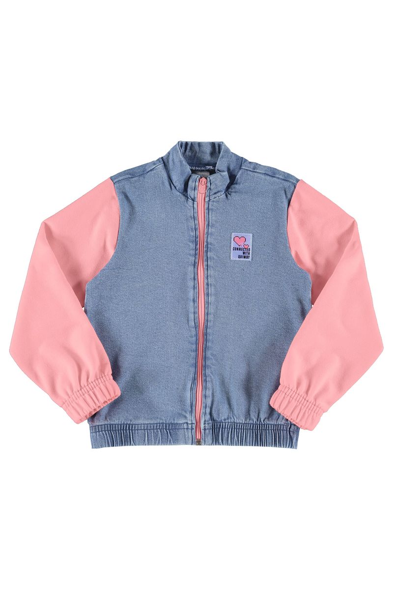 Quimby---Jaqueta-Jeans-com-Mangas-em-Moletom-Infantil-Azul