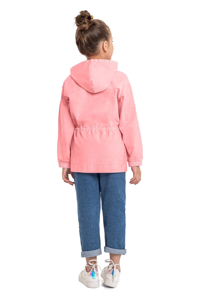 Quimby---Parka-Infantil-em-Sarja-para-Menina-Rosa