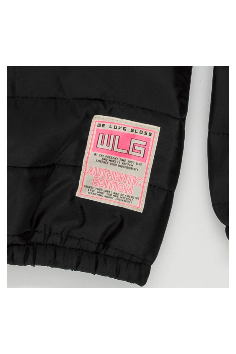 Gloss---Jaqueta-Puffer-em-Tecido-Matelasse-Infantil-para-Menina-Preto