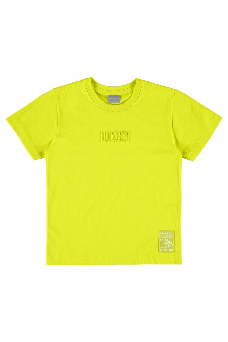 Quimby---Camiseta-Infantil-Meia-Malha-Verde