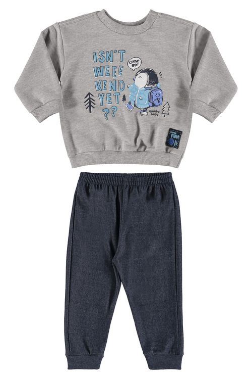 Conjunto de Inverno Bebê Menino (Cinza) Quimby