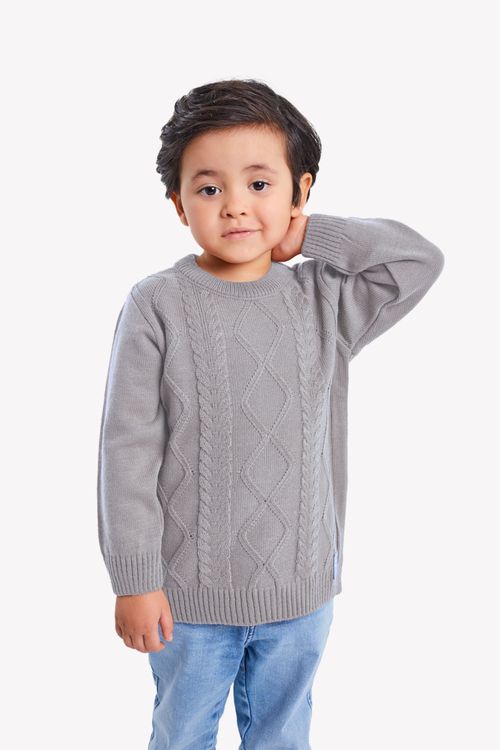 Blusão Infantil Masculino em Tricot (Cinza) Up Baby