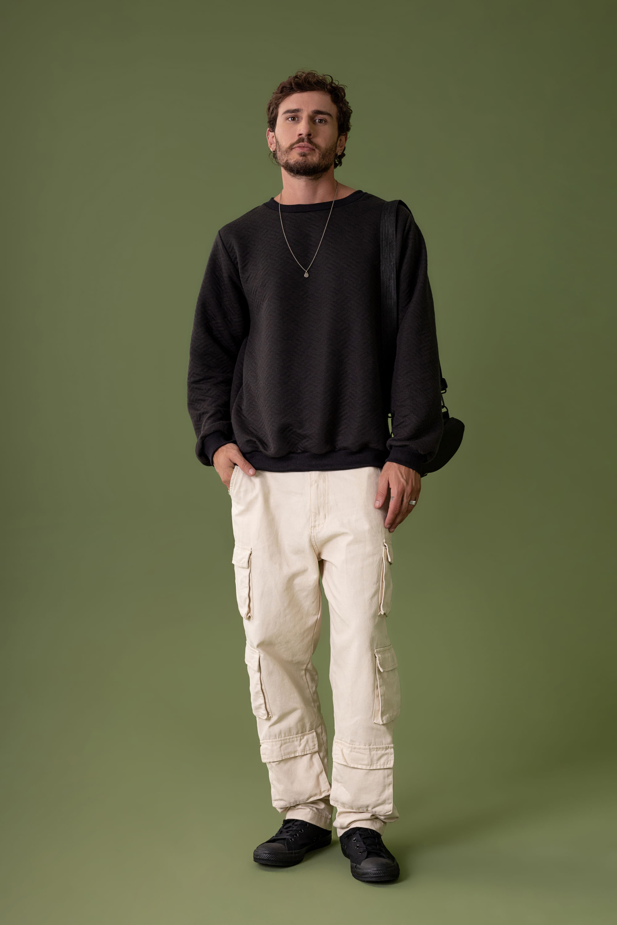 Blusão Matelassê Casual Masculino (Preto) The Philippines