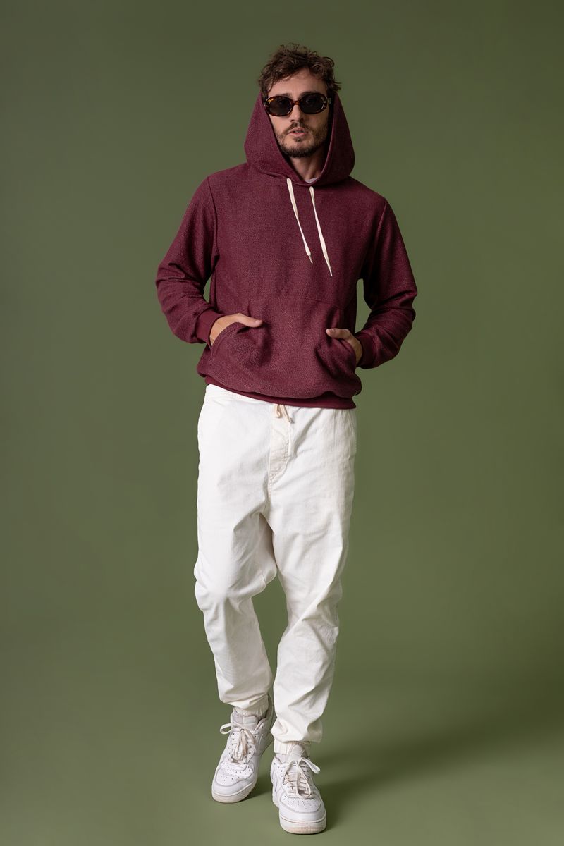 The-Philippines---Blusao-com-Bolso-Canguru-em-Moletom-Masculino-Vermelho