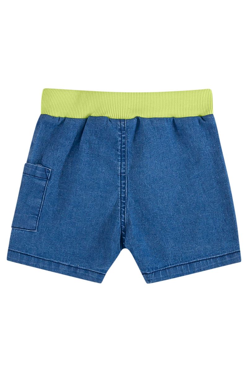 Bermuda-em-Jeans-com-Elastano-para-Bebe-Menino--Azul--Quimby