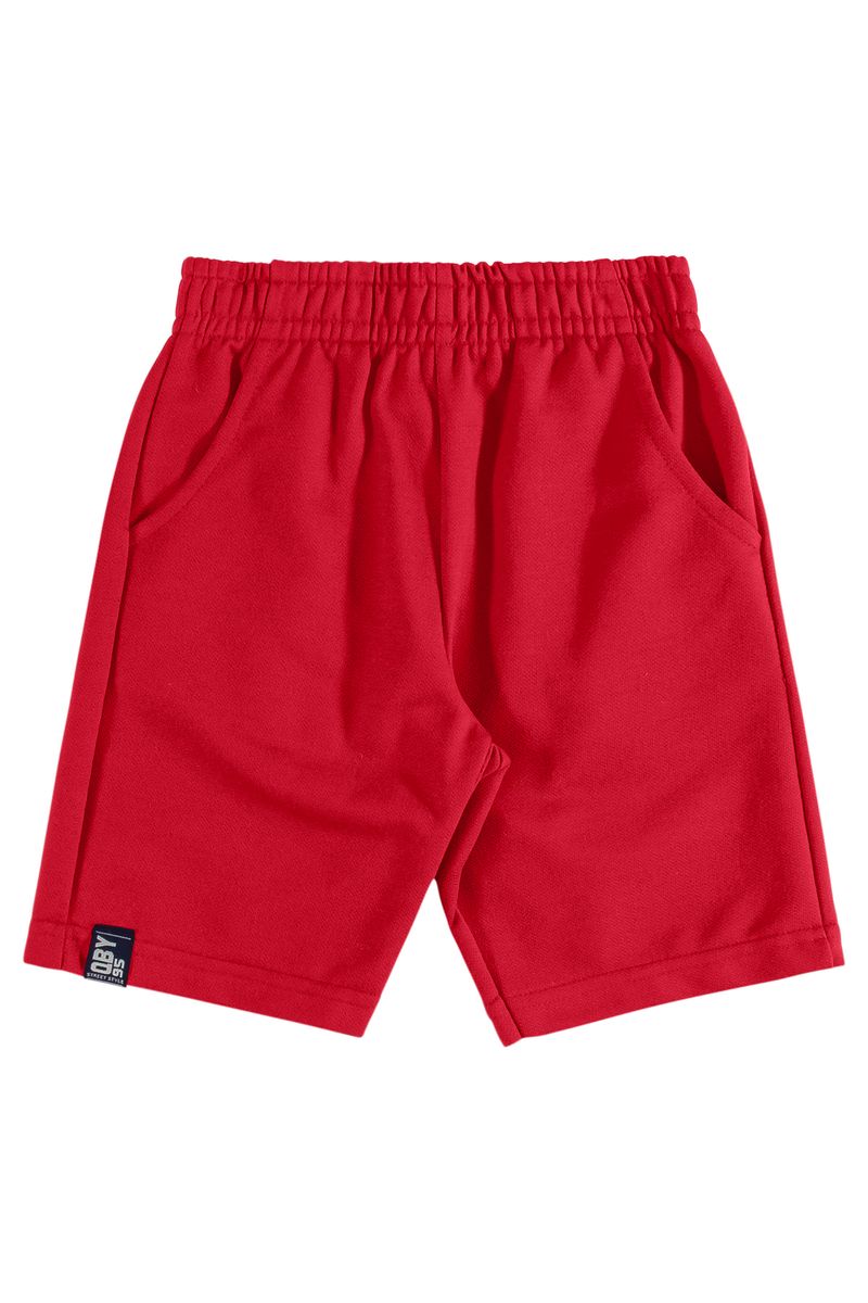 Bermuda-Infantil-Basica-em-Moletom--Vermelho--Quimby