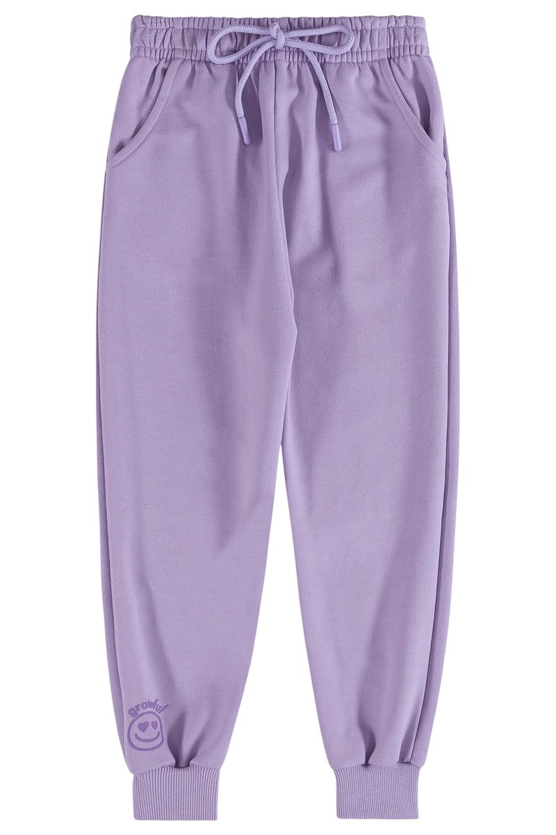 Calca-Basica-Emoji-em-Moletom-Infantil-Unissex--Roxo--Quimby