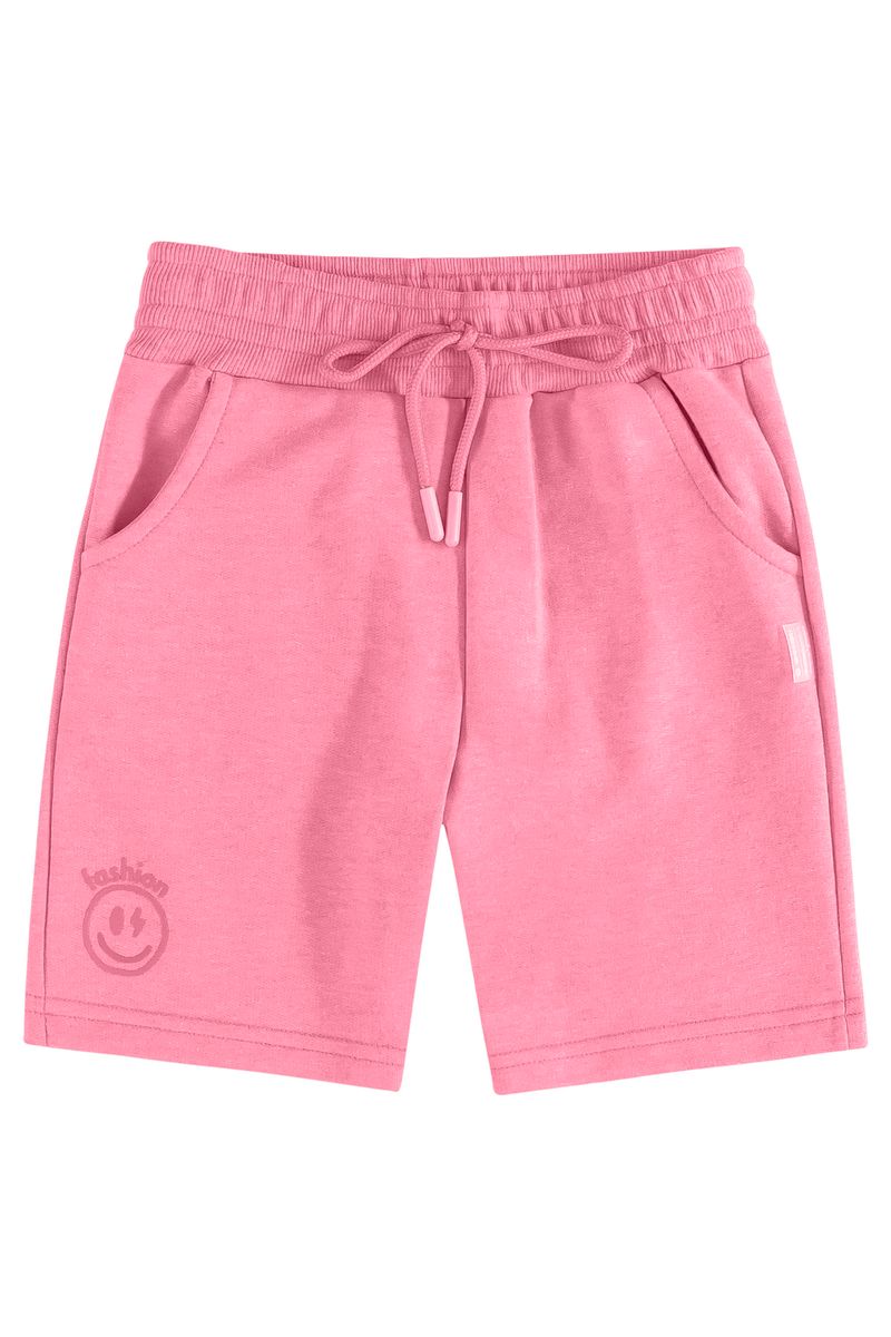 Bermuda-Basica-Emoji-em-Moletom-Infantil-Unissex--Rosa--Quimby