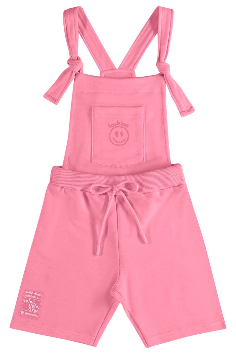 Jardineira-Emoji-em-Moletom-Infantil-Unissex--Rosa--Quimby