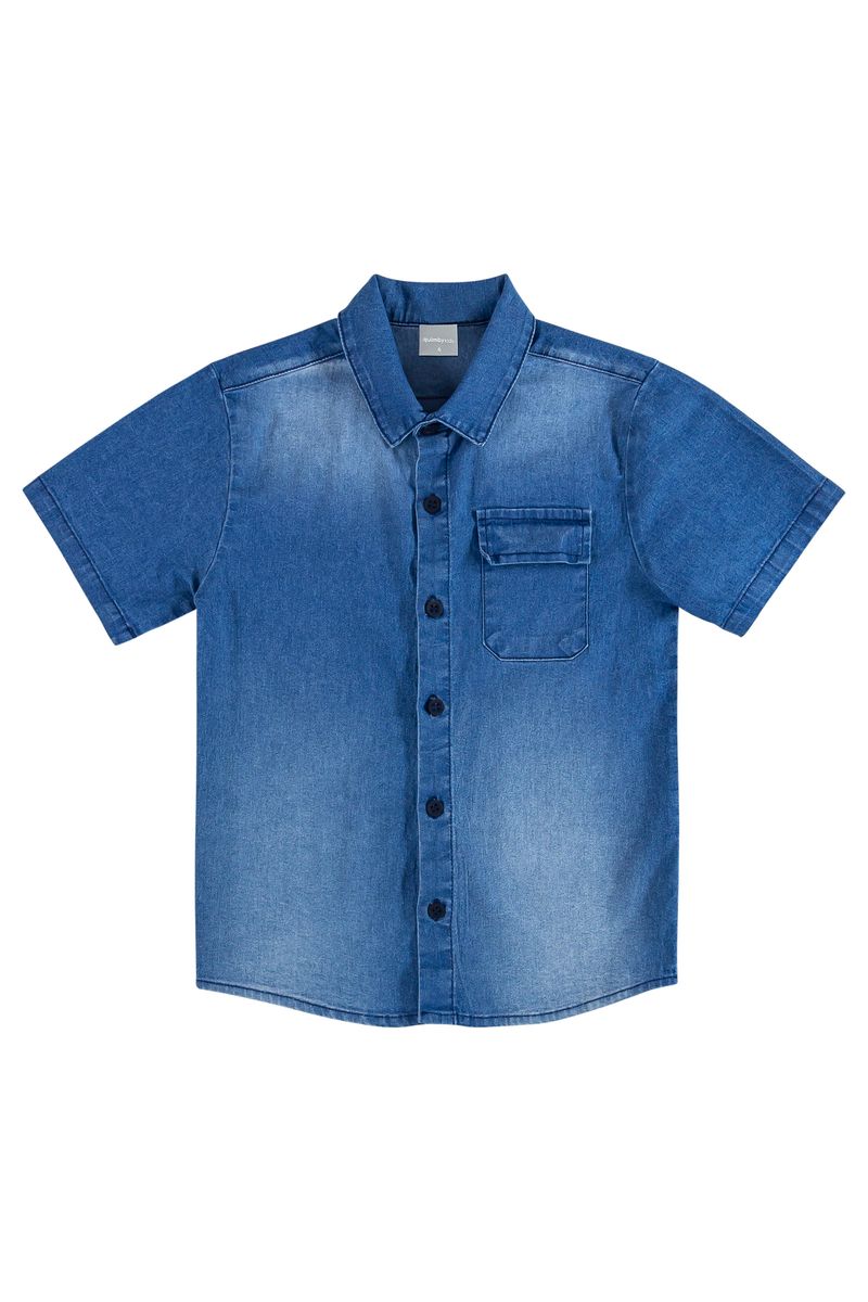 Camisa-Jeans-Infantil-para-Menino--Azul--Quimby