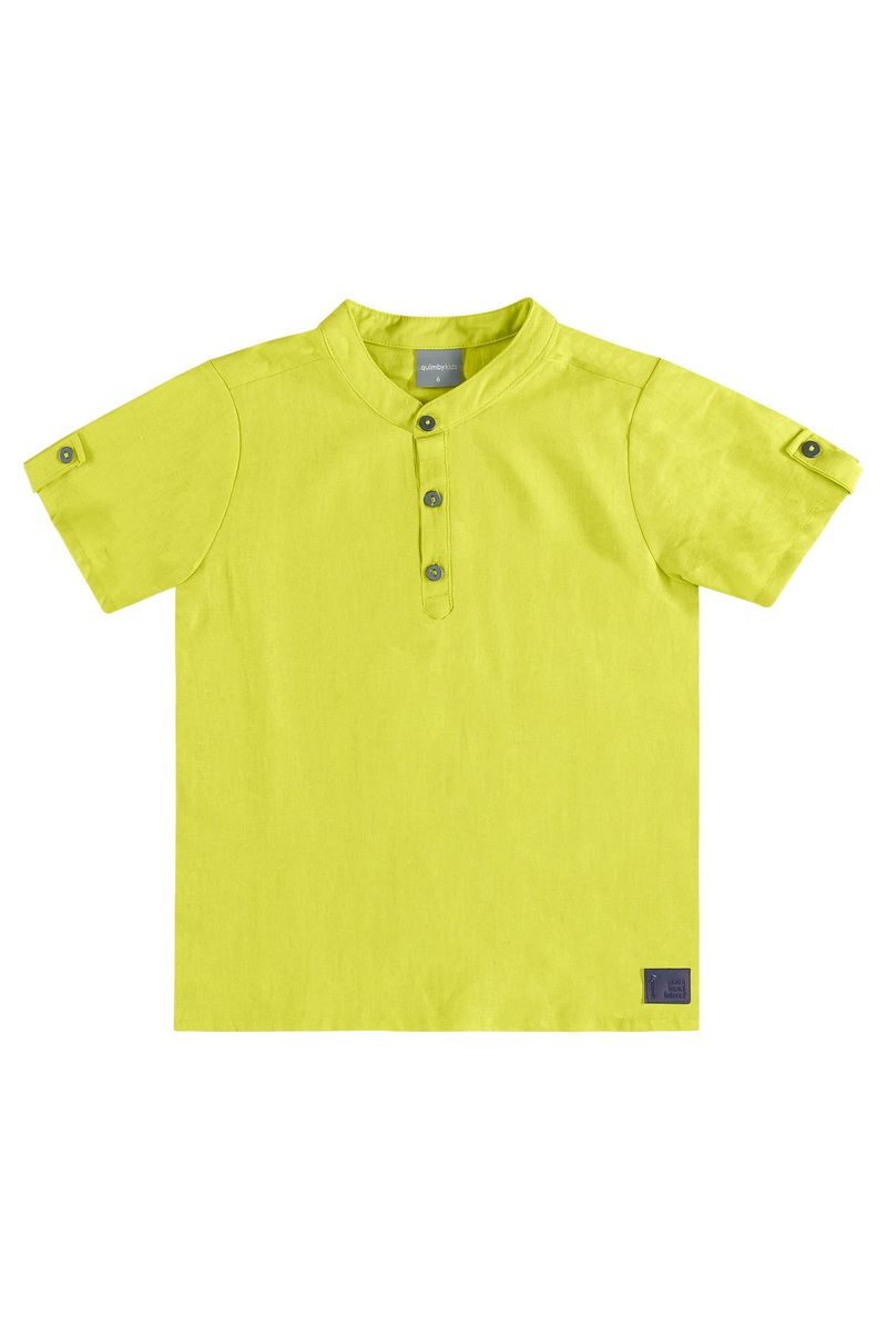 Camiseta-em-Cotton-e-Bermuda-em-Sarja-Infantil-para-Meninos--Verde--Quimby
