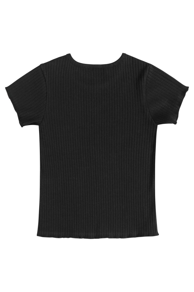 Blusa-Basica-Infantil-Feminina-em-Ribana-Canelada--Preto--Quimby