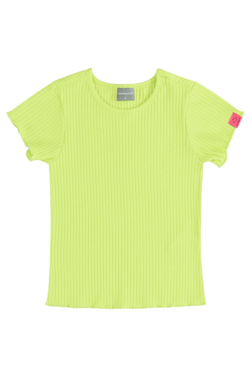 Blusa-Basica-Infantil-Feminina-em-Ribana-Canelada--Verde-Claro--Quimby