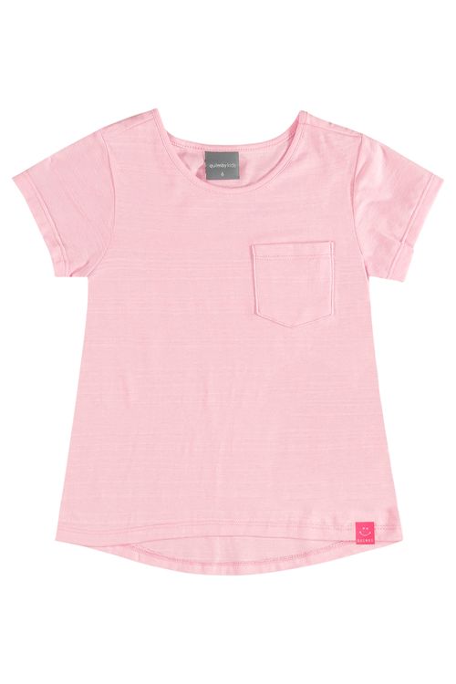 Bata Infantil Básica para Meninas em Malha Flamê (Rosa) Quimby