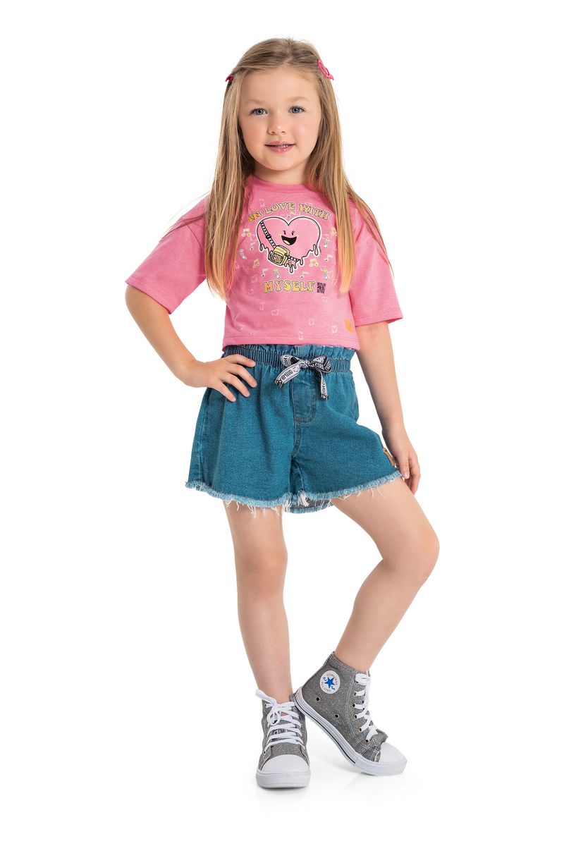 Blusa-Infantil-In-Love-With-Myself-em-Meia-Malha--Rosa-Pink--Quimby