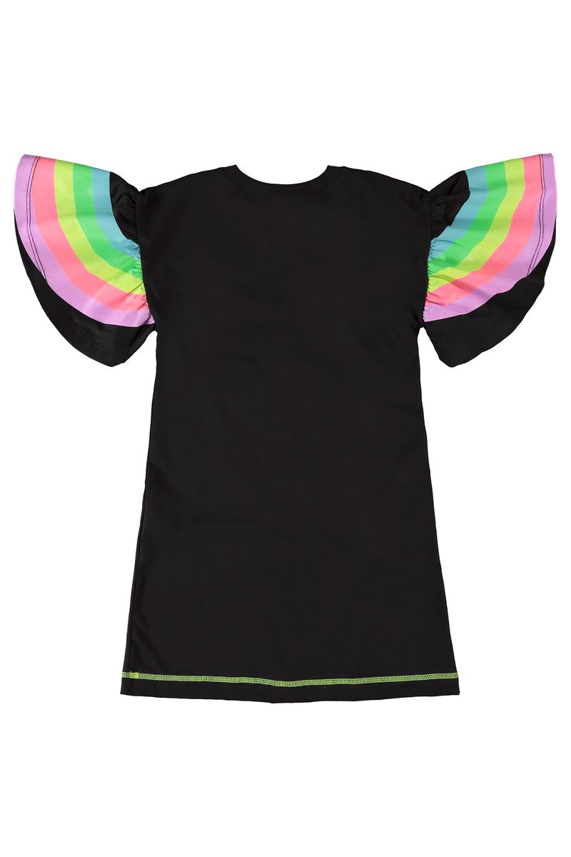 Vestido-Manga-Curta-em-Meia-Malha--Preto--Gloss