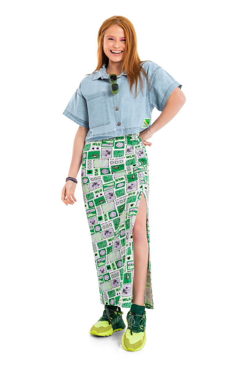 Camisa-Cropped-Manga-Curtas-em-Jeans--Azul--Gloss