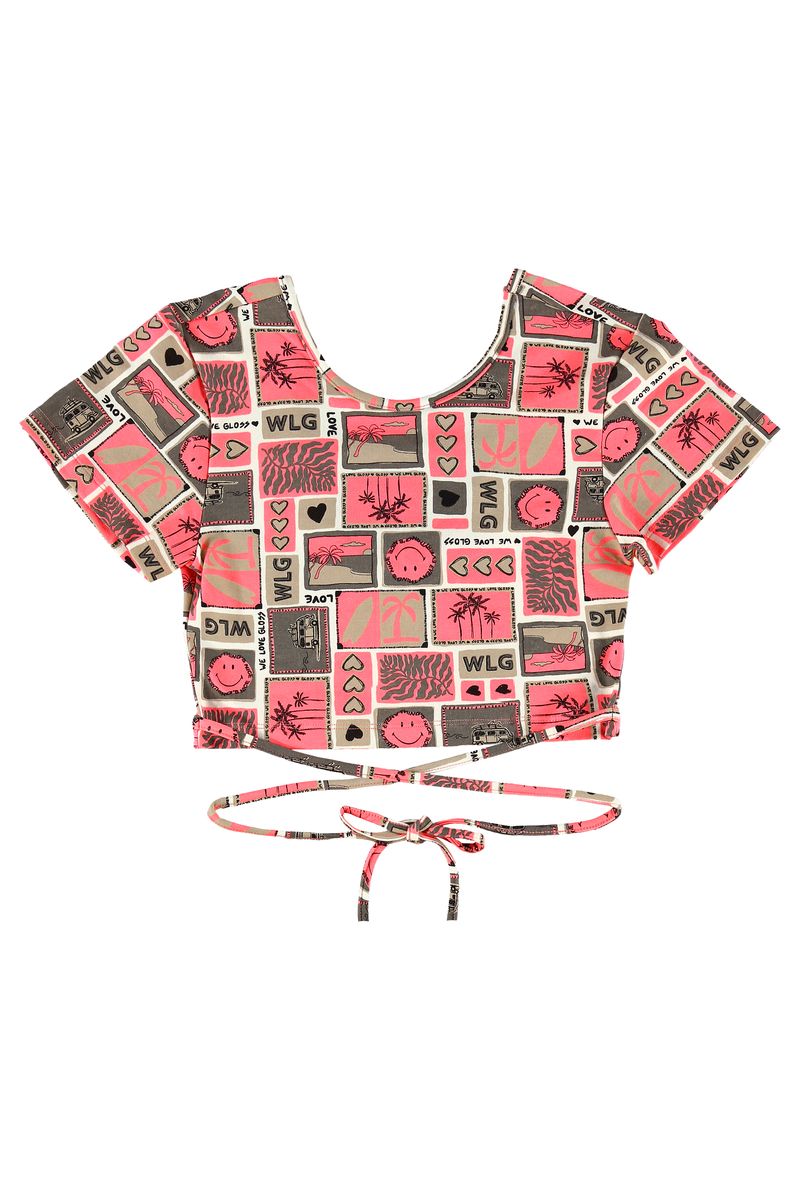 Conjunto-com-Blusa-Cropped-e-Saia--Rosa--Gloss