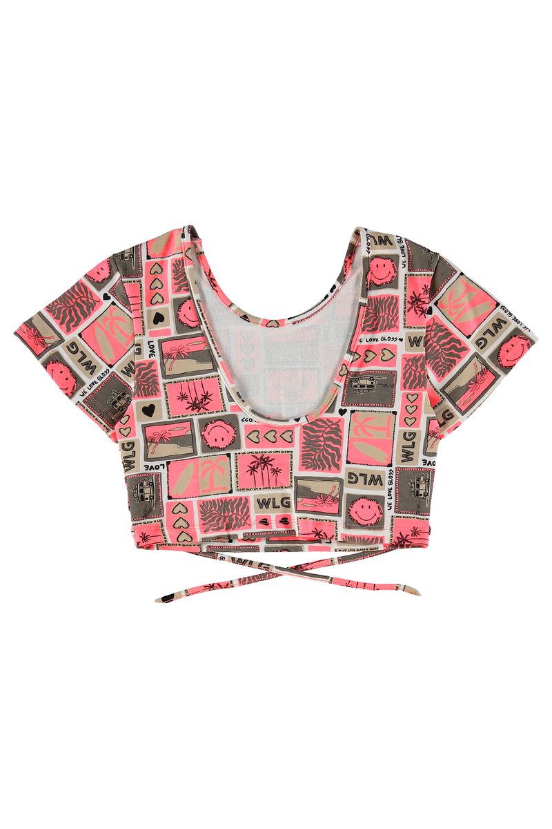 Conjunto-com-Blusa-Cropped-e-Saia--Rosa--Gloss