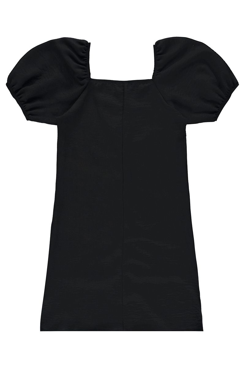 Vestido-Juvenil-com-Manga-Bufante--Preto--Gloss
