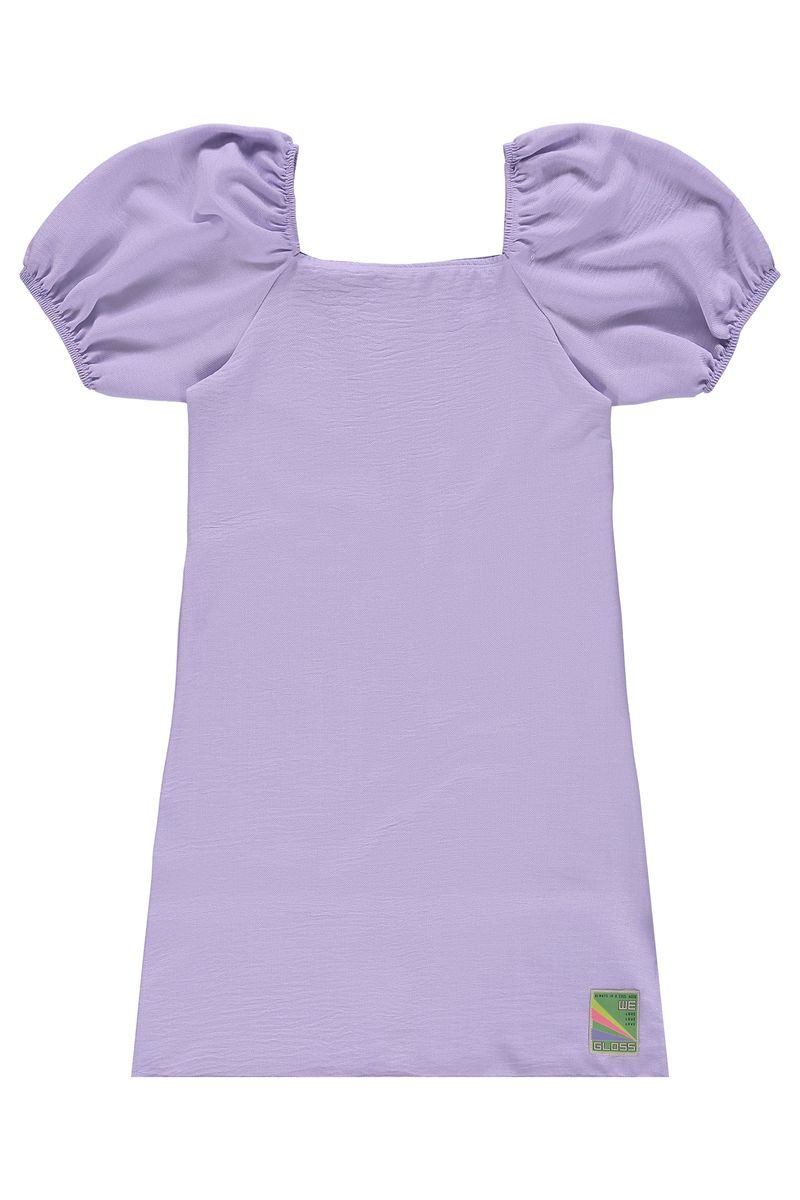 Vestido-Juvenil-com-Manga-Bufante--Roxo--Gloss