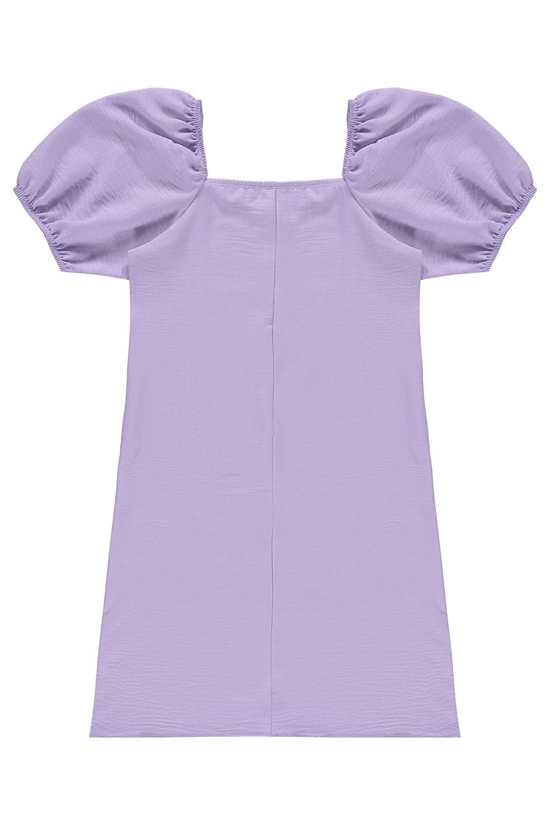Vestido-Juvenil-com-Manga-Bufante--Roxo--Gloss