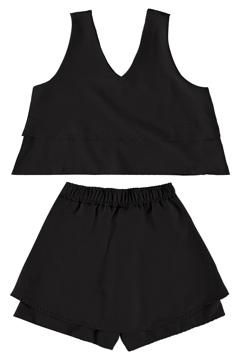 Conjunto-Juvenil-Feminino-com-Regata-Cropped-e-Short-Saia--Preto--Gloss