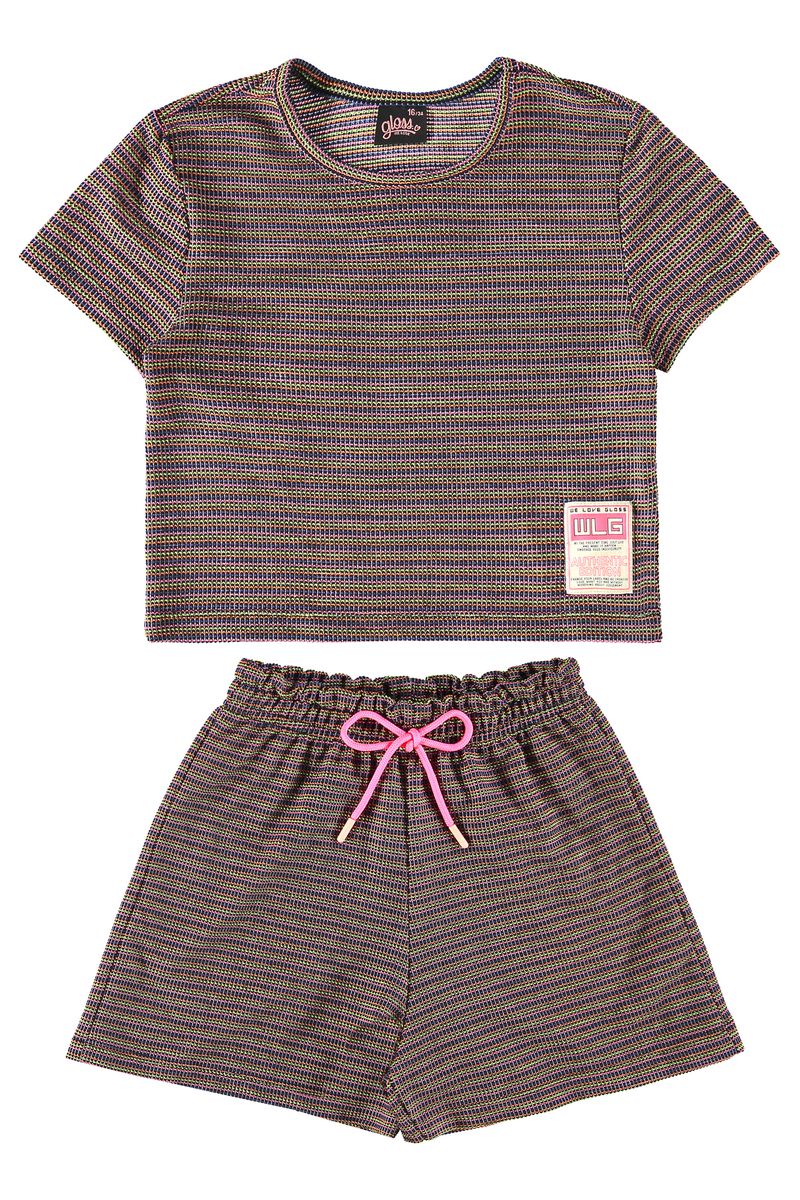 Conjunto-em-Tricot-com-Blusa-Cropped-e-Short--Marrom--Gloss