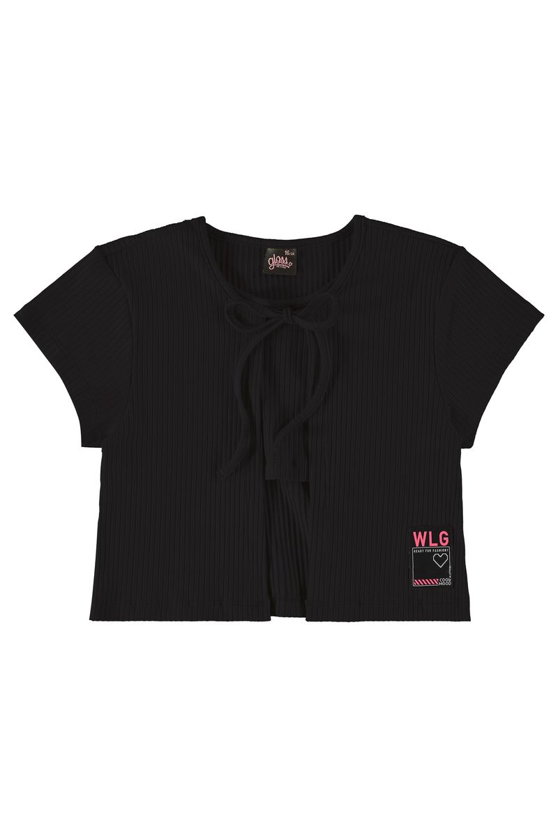 Blusa-Cropped-de-Mangas-Curtas-em-Ribana--Preto--Gloss