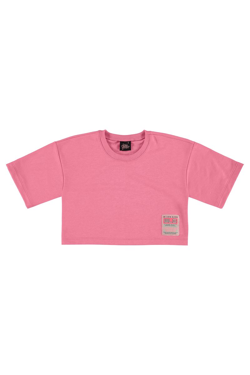 Blusa-Basica-Manga-Curta-Cropped-em-Moletom--Rosa-Pink--Gloss
