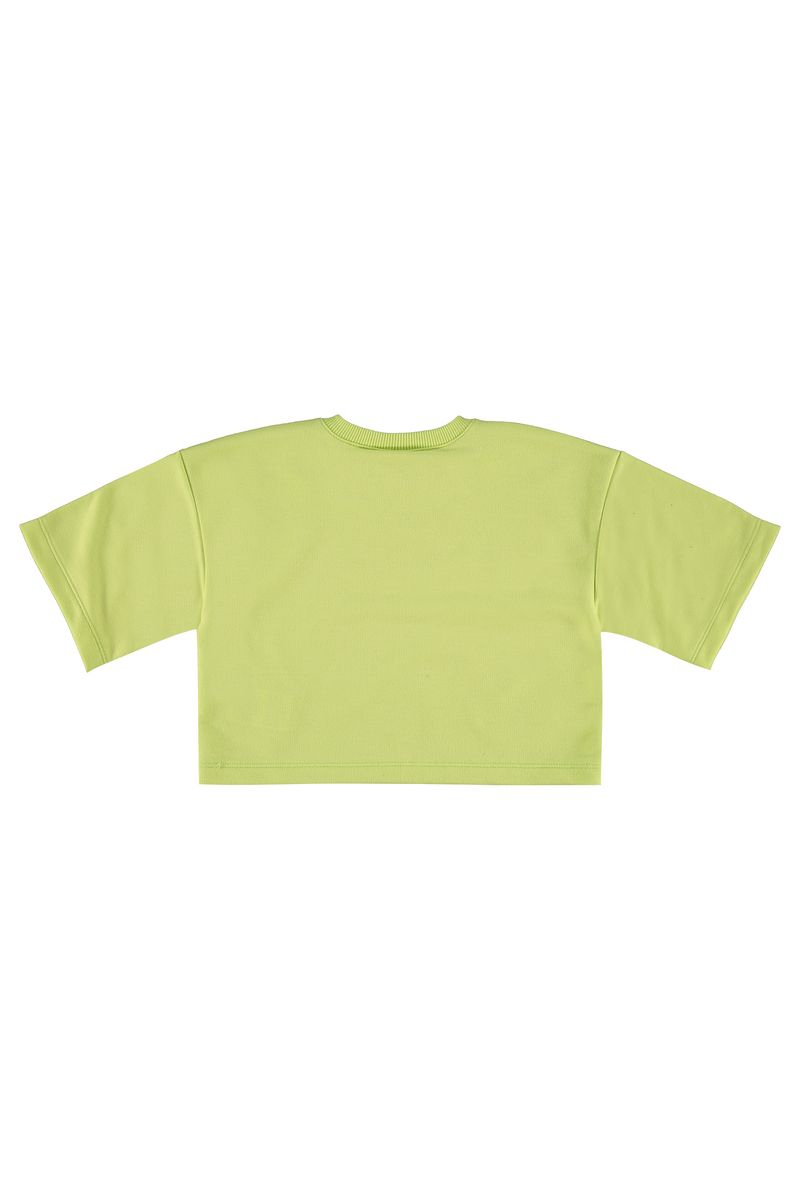 Blusa-Basica-Manga-Curta-Cropped-em-Moletom--Verde--Gloss
